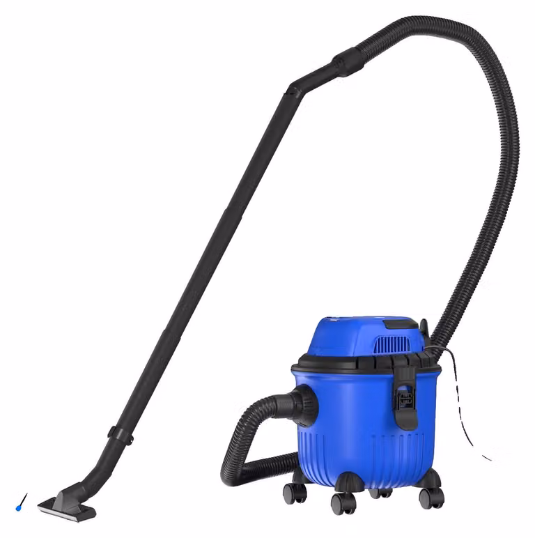 Aspirapolvere per liquidi e solidi, capacità 15 litri, funzionalità 3-in-1, colore blu, conforme agli standard UE