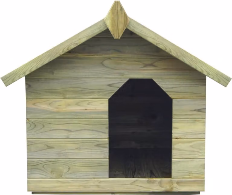 vidaXL Cuccia per cani con tetto in legno di pino impregnato
