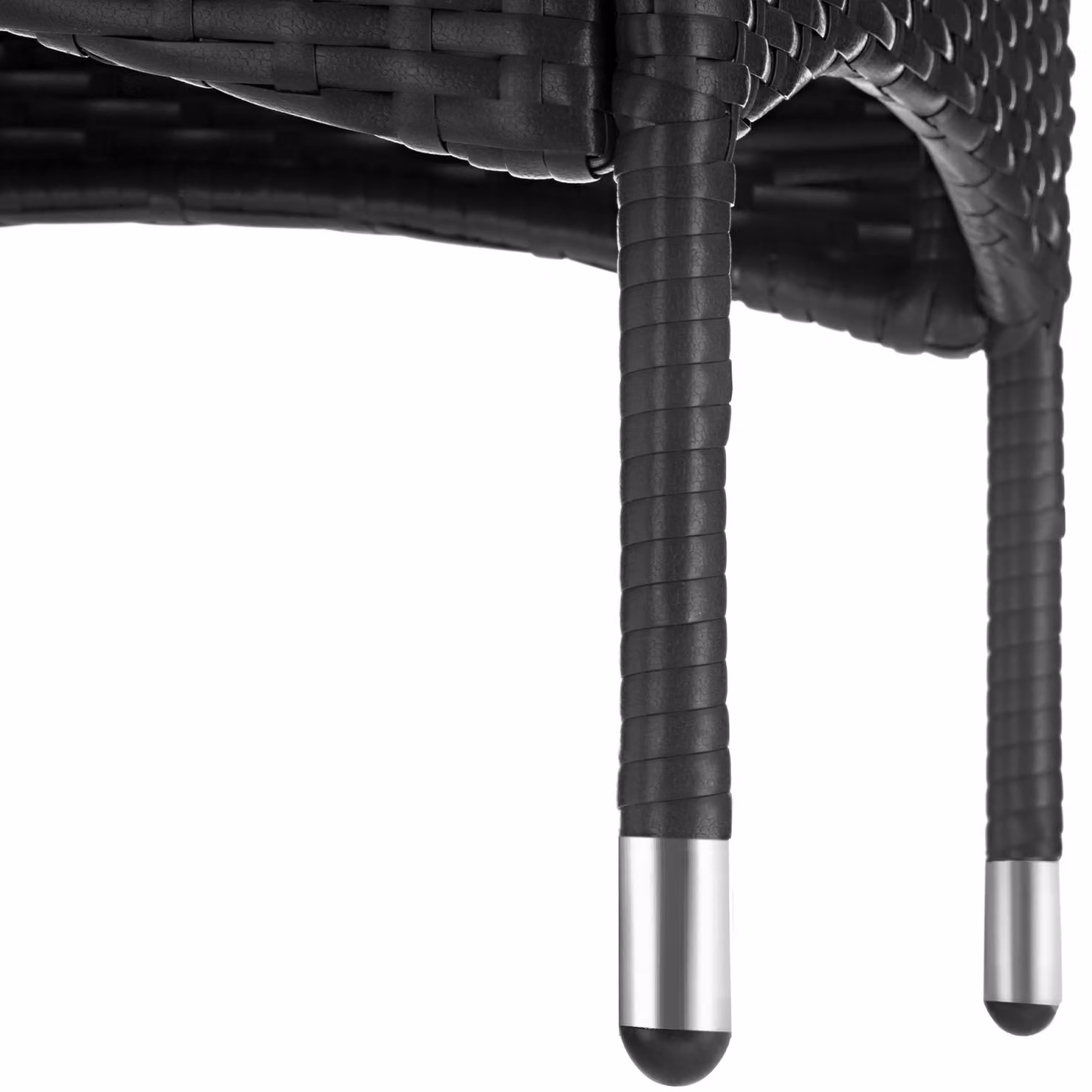 Set da giardino Lucerna TecTake in rattan e metallo con 2 sedie e 1 tavolo, inclusi rivestimenti in due colori, nero – 1