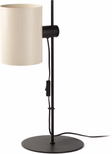 Lampada da Tavolo Guadalupe di Faro Barcelona, Design Moderno in Metallo e Tessuto, Colore Beige