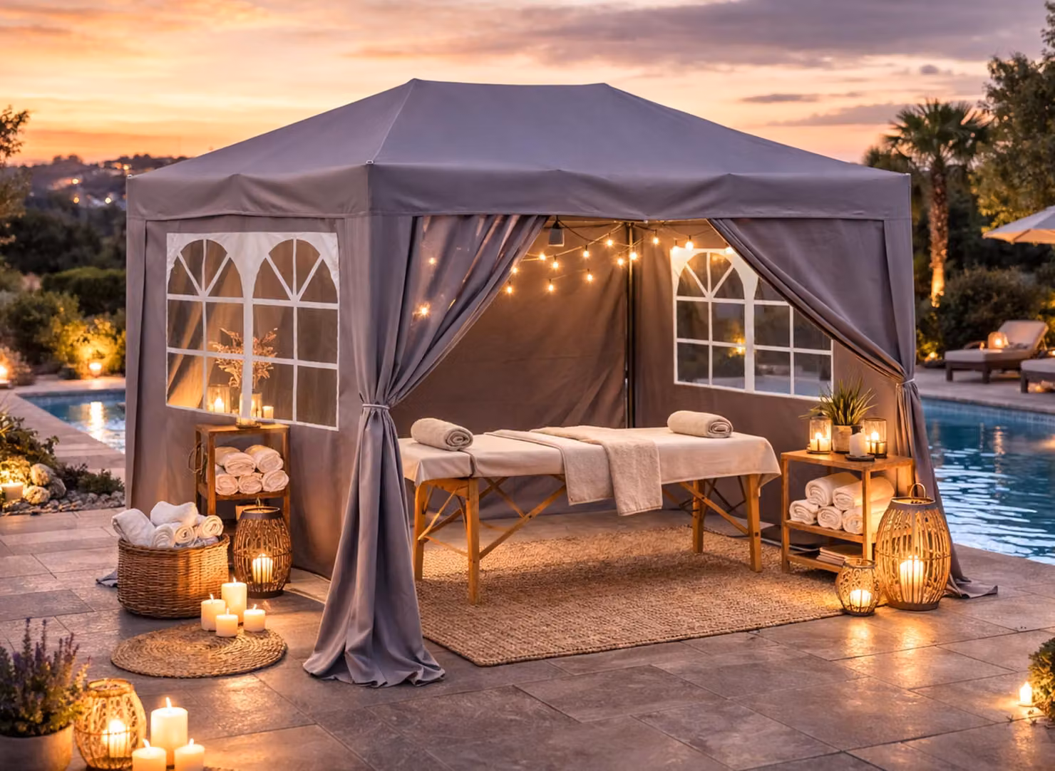 Gazebo pop-up di 2 x 3 metri con 4 pareti laterali
