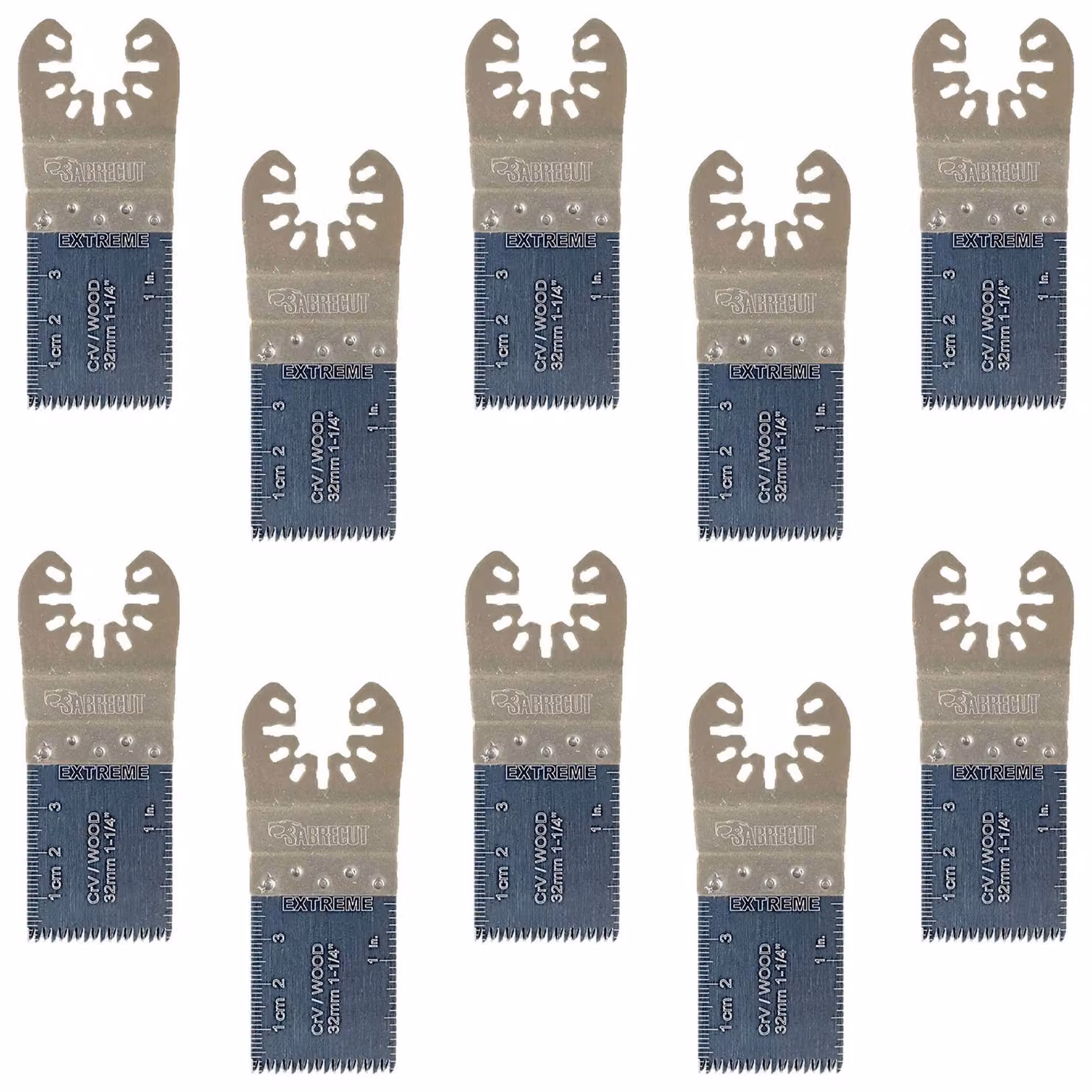 Set di 10 lame multifunzione con finitura zincata
