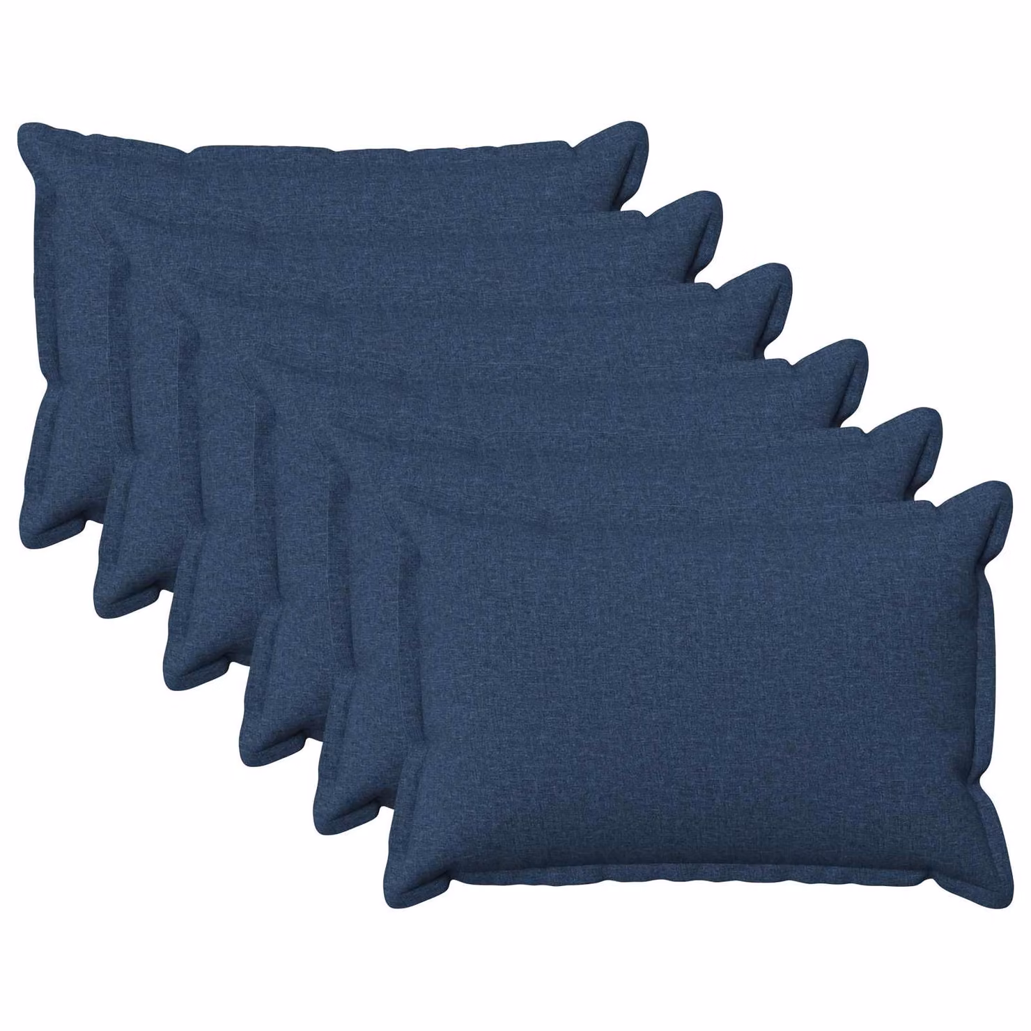 Set di 6 federe vidaXL HOUTEN blu, forma rettangolare, L 60 cm x P 40 cm