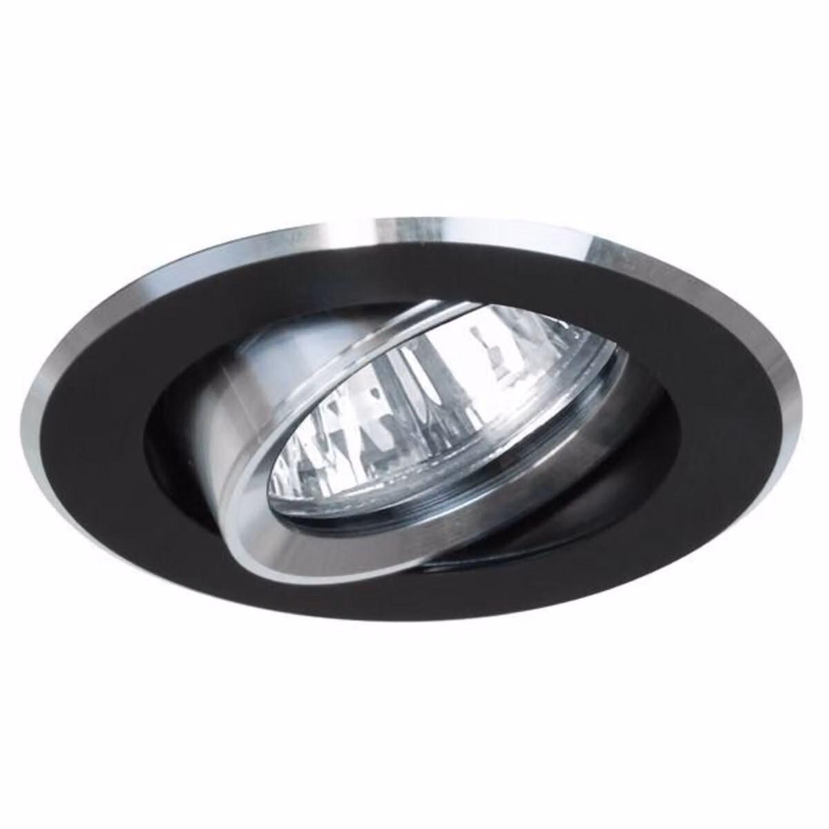 Apparecchio da incasso a soffitto GX5.3 50W nero/alu - 1x50W lampadina alogena 00006400