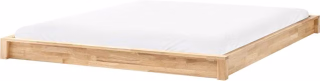 Letto con rete in legno marrone chiaro 180 x 200 cm senza testiera, design minimalista