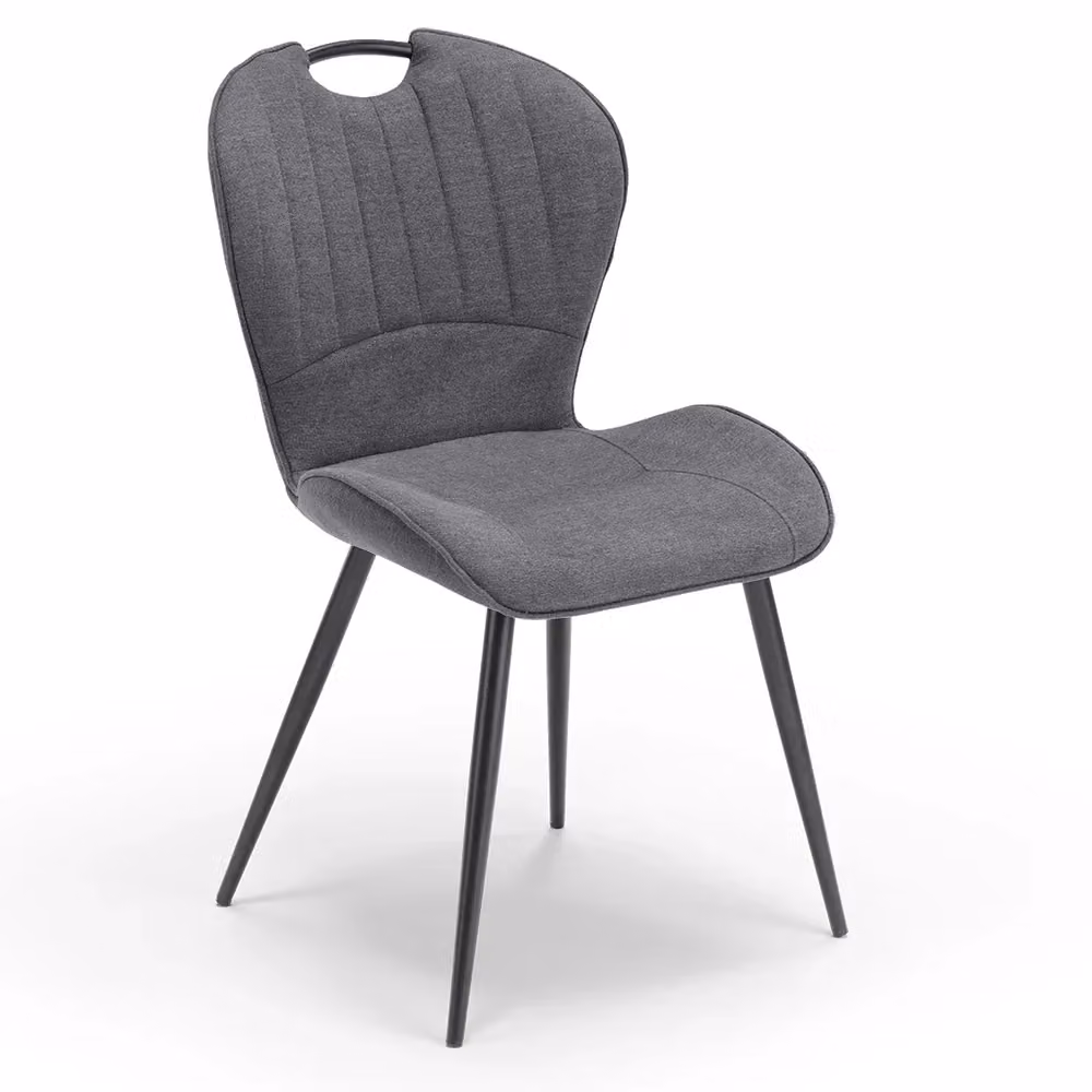 Set di 2 sedie imbottite per sala da pranzo e cucina Redokasa CLARA, design moderno, rivestimento in tessuto idrorepellente colore Grigio – 2