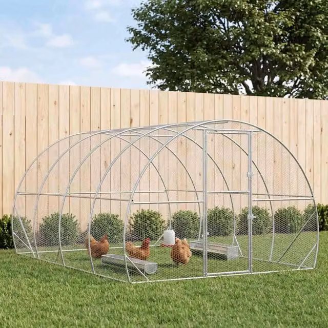 Pollaio Argento 400 x 300 x 200 cm Acciaio zincato 3434691