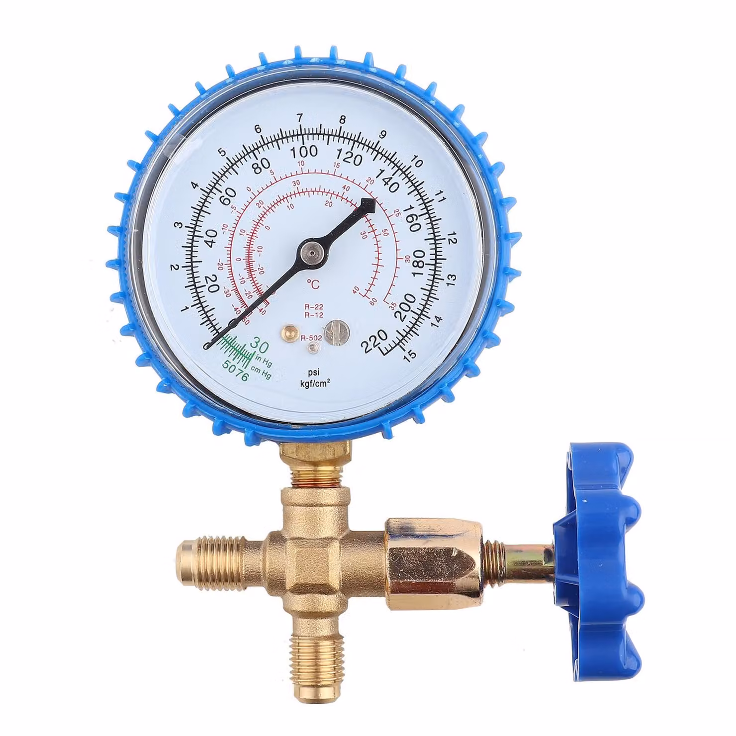 Manometro per la ricarica di refrigerante negli impianti di climatizzazione – compatibile con i refrigeranti R410A, R22, R134A, R404A