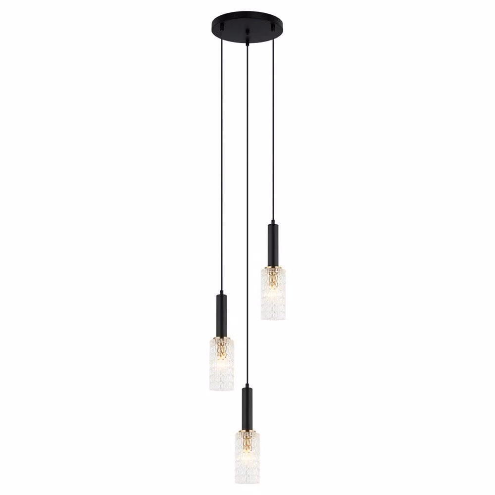 PEROLA PND-43363-3 BK+BR Lampada a sospensione Italux