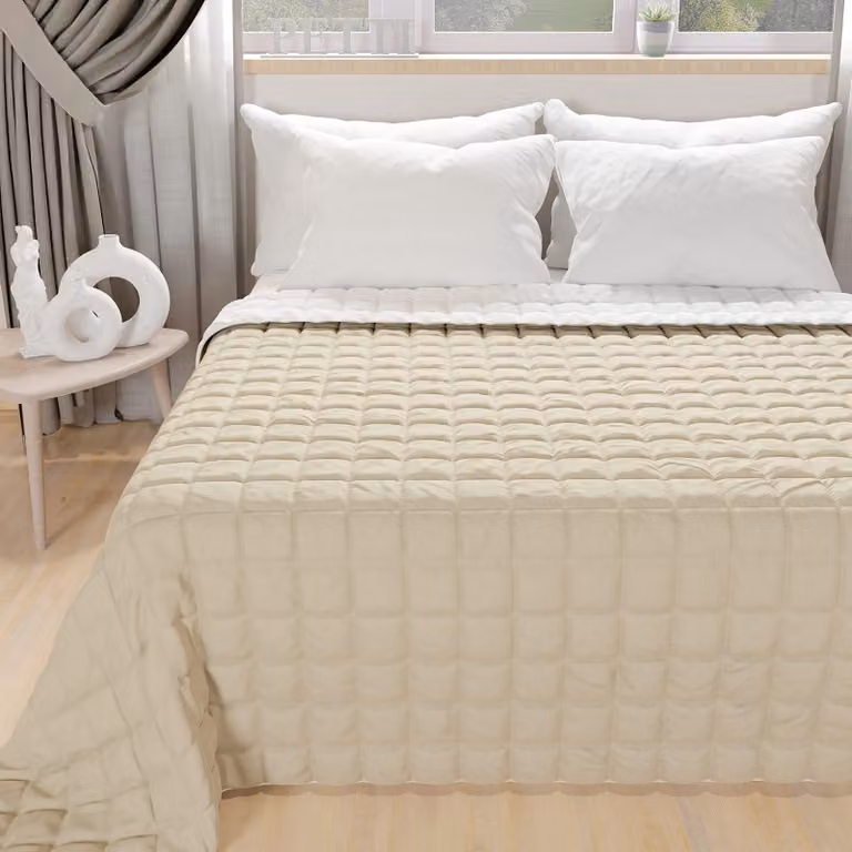 Copertura estiva per letto in microfibra, blu scuro, taglia king, 240x260 cm, ipoallergenica