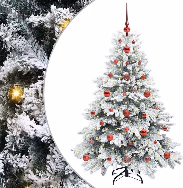 Albero di Natale artificiale con 150 LED Bianco 120 cm PE e PVC