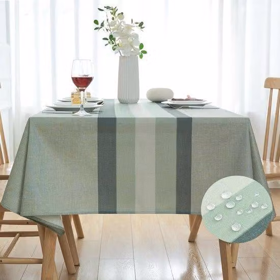 Copritavolo da giardino e da cucina di forma rettangolare, 100 x 140 cm, verde pastello