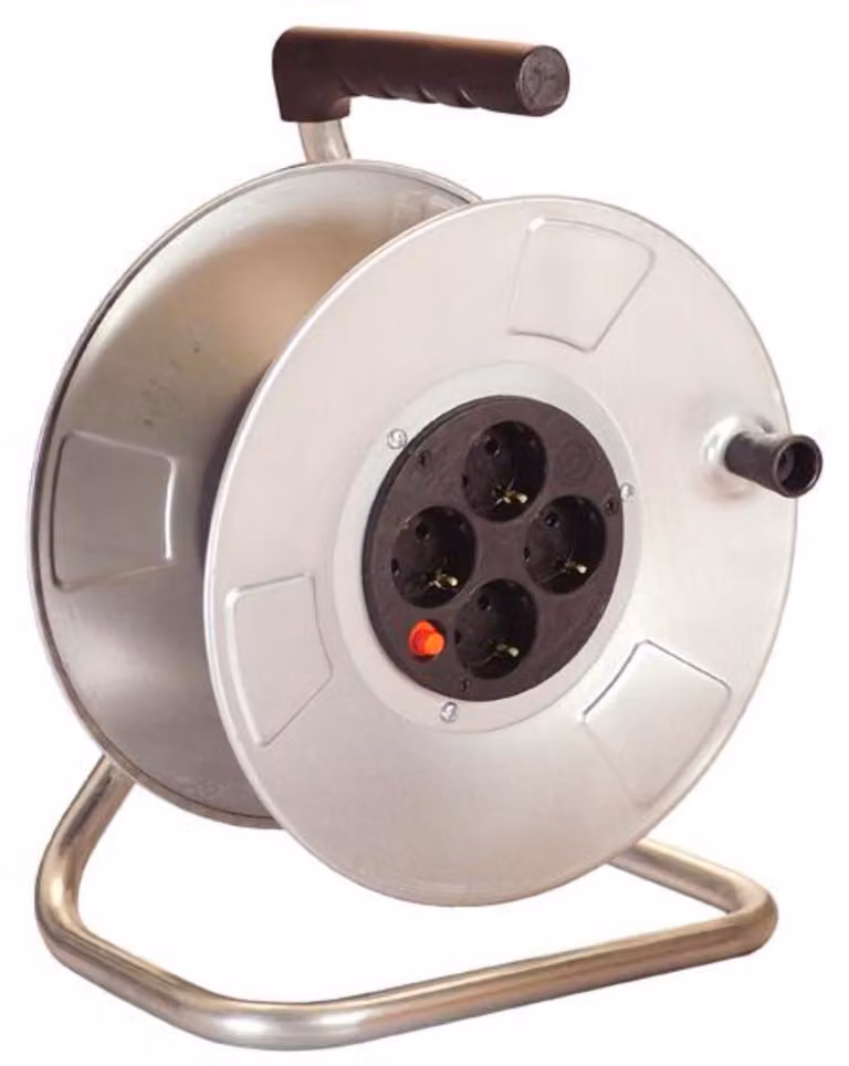 Avvolgicavo BACHMANN a 4 vie vuoto, senza cavo, lamiera d'acciaio