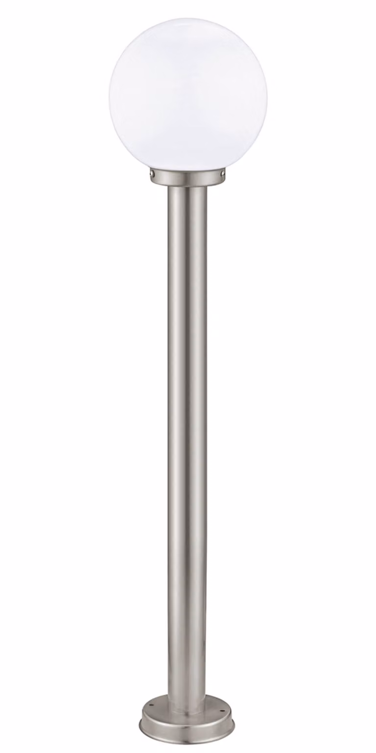 EGLO Nisia, lampada da terra in acciaio inox