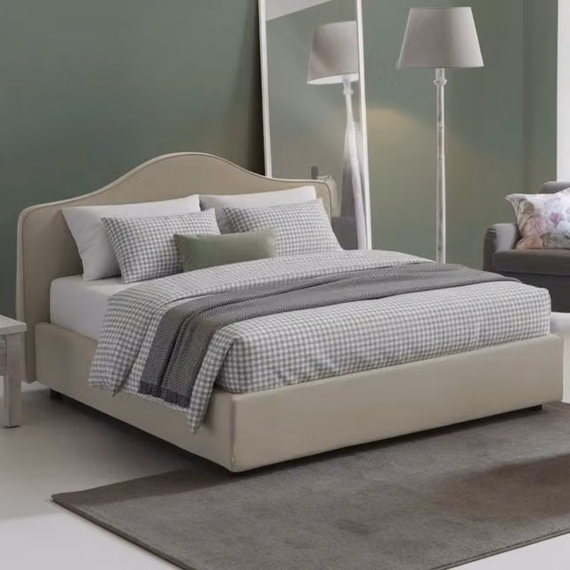 Letto Matrimoniale Akym Talamo Italia con Materasso Incluso, Grigio, L/P/H: 160 x 200 x 175 cm