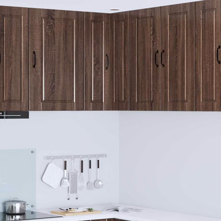 Mobile angolare da parete PORTO vidaXL in rovere marrone L/P/H: 57 x 57 x 80 cm