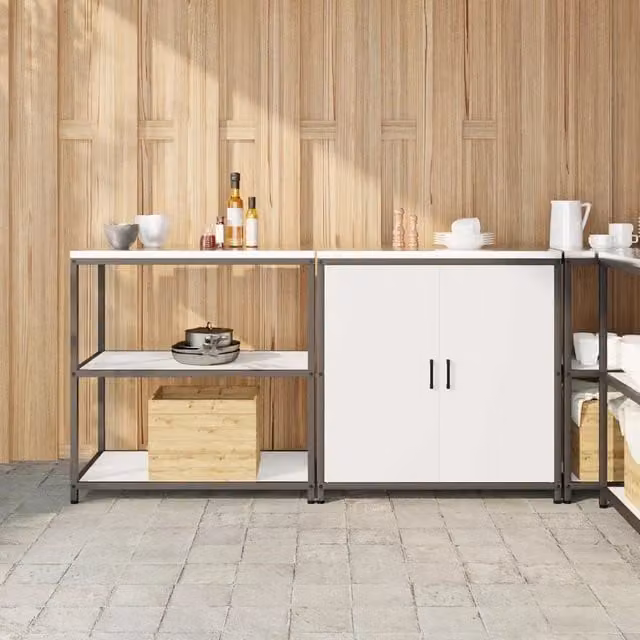 Set di Stoccaggio per Cucina HATTEM 2 pz Bianco 3392653