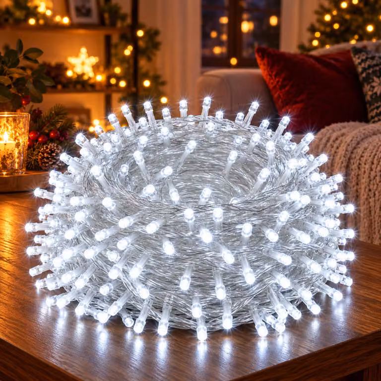 100M 800LEDs 8 modalità di luci fiabesche potenza, timer, funzione di memoria, LED Natale luci fiabesche festa decorazione luce albero di Natale illuminazione giardino, bianco