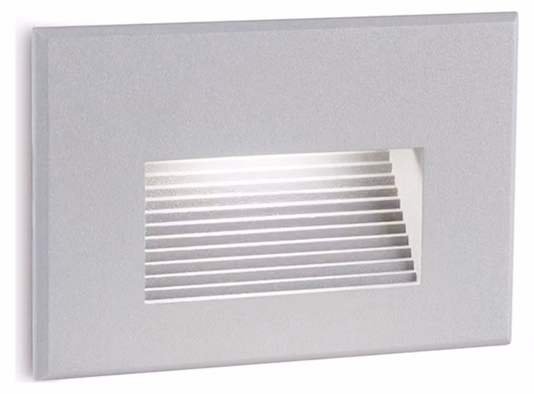 Segnapasso In Alluminio Svasato Scalinata Marrone Led 3 W 300 Lm 3000K Spina