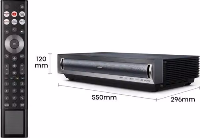 Proiettore Laser Hisense PX3 Laser Cinema 4K Ultra Short Throw, 2800 ANSI Lumen, Nero