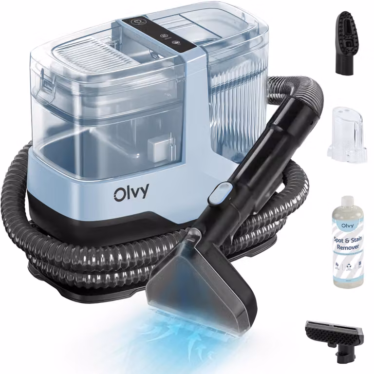 Aspirapolvere lavamoquette Olvy 17.000 PA - Potente aspirapolvere a umido per divani, auto e tappeti, inclusi accessori e detergente