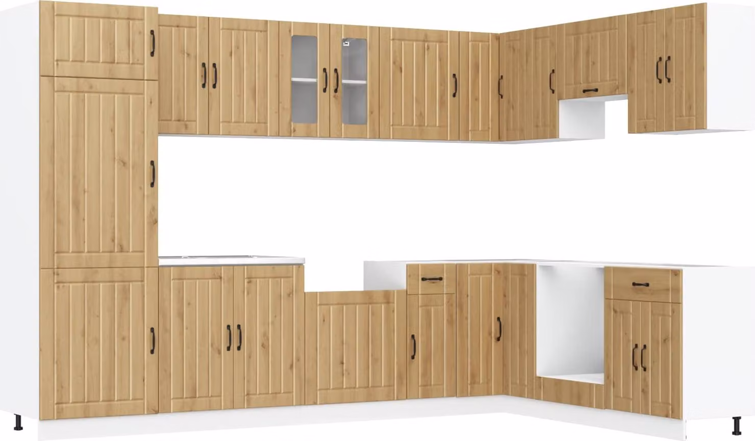 Mobiletto per lavabo con porta Lucca 2 pcs Legno vecchio