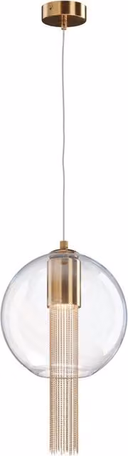 Lampada a sospensione Maytoni Flusso vetro bronzo Ø25 GU10