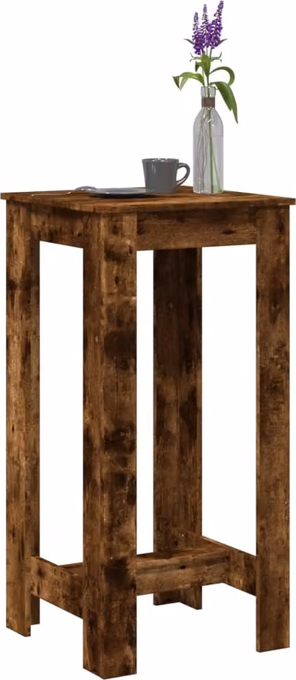 Maison Exclusive - Tavolo da bar in rovere affumicato 51x50x103,5 cm Materiale ligneo