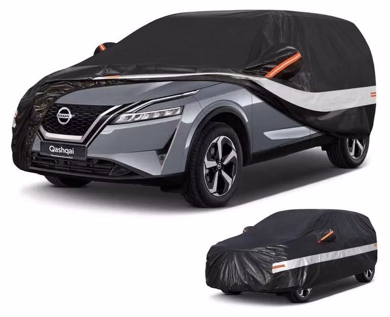 Copertura per auto SUV, 10 strati, 100% impermeabile, per Nissan Qashqai (2007-2025), colore nero