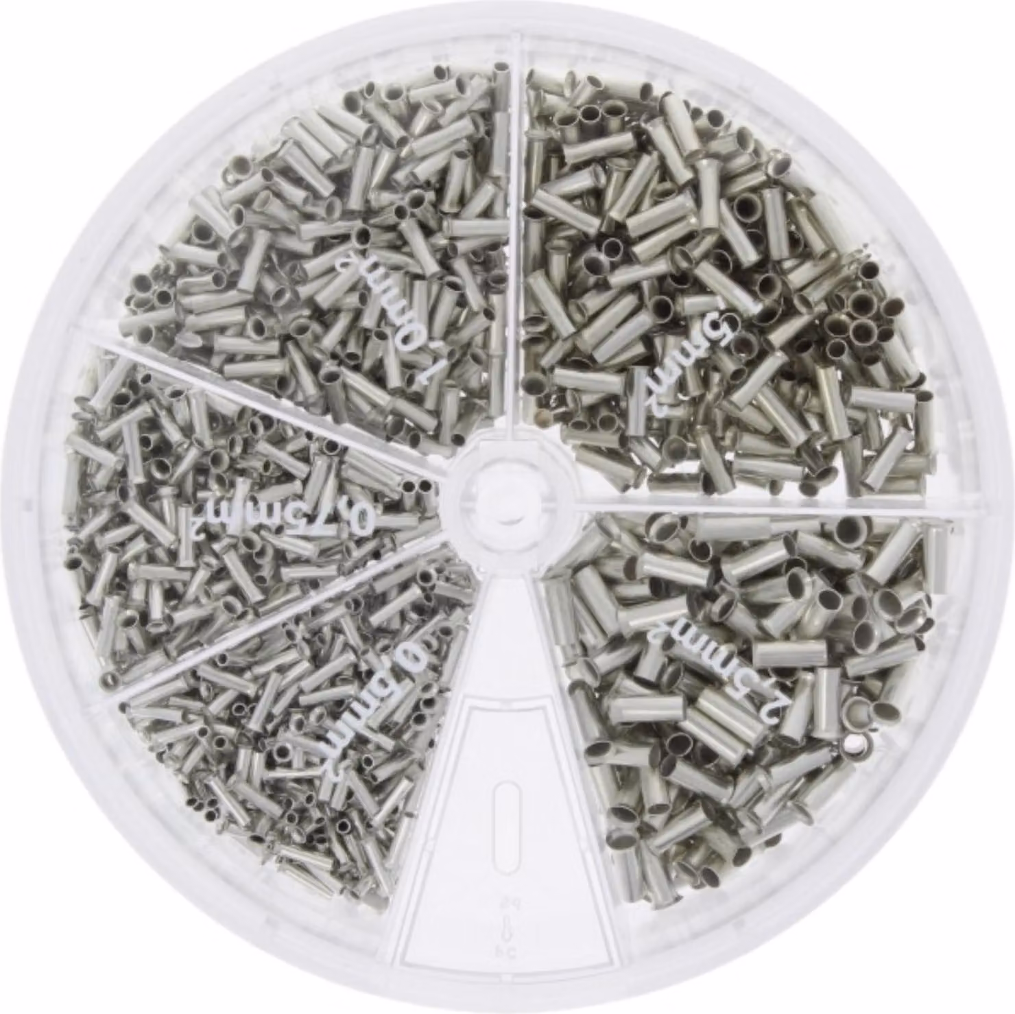 Scatola di distribuzione con capicorda DIN 46228 parte 1 non isolati, forma A lunghezza 6-7,0 mm - 1 pezzo