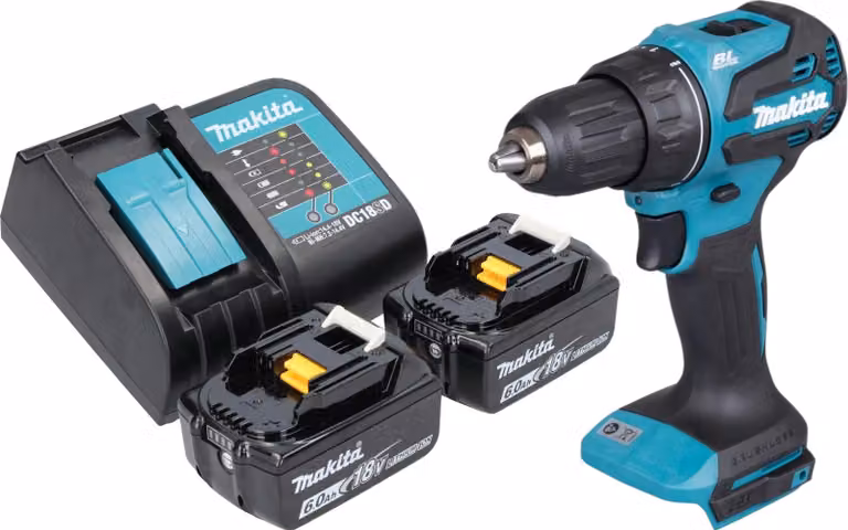 Makita DDF 490 SG Trapano avvitatore a batteria 18 V 65 Nm 1/2" Brushless + 2x batteria 6,0 Ah + caricabatteria