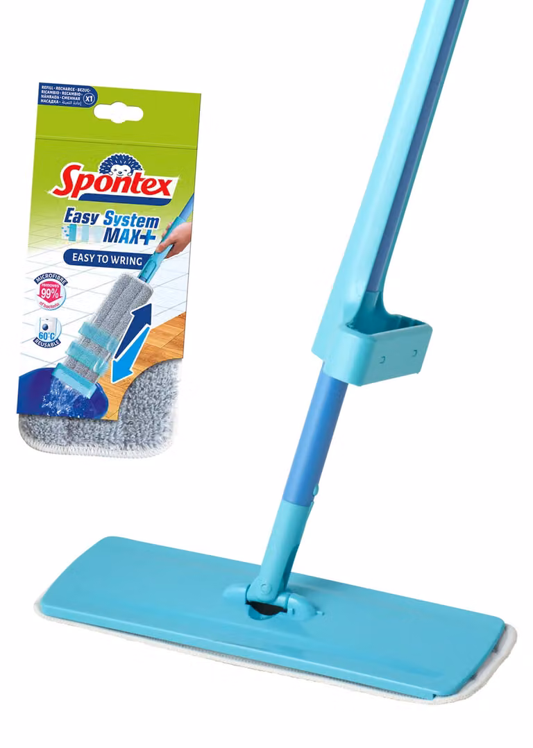 Mop Easy System Max+ con microfibra e sistema di centrifugazione