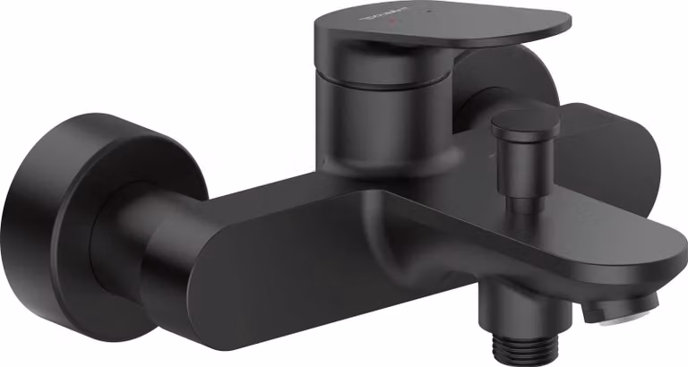 Miscelatore per bagno/doccia, 178 mm, nero opaco, a risparmio idrico