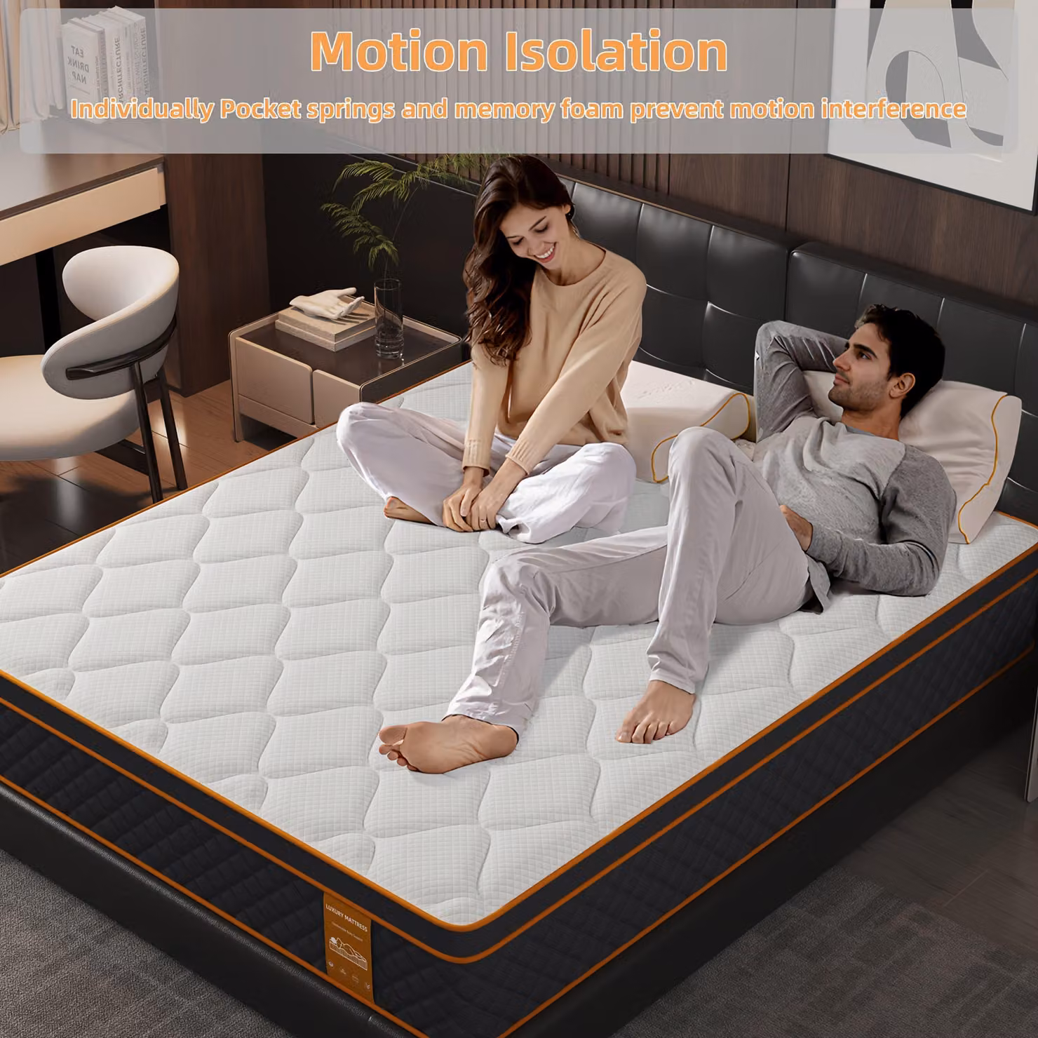 Materasso ibrido in memory foam da 10 pollici - Materasso ibrido - Materasso a molle insacchettate - Materasso in memory foam