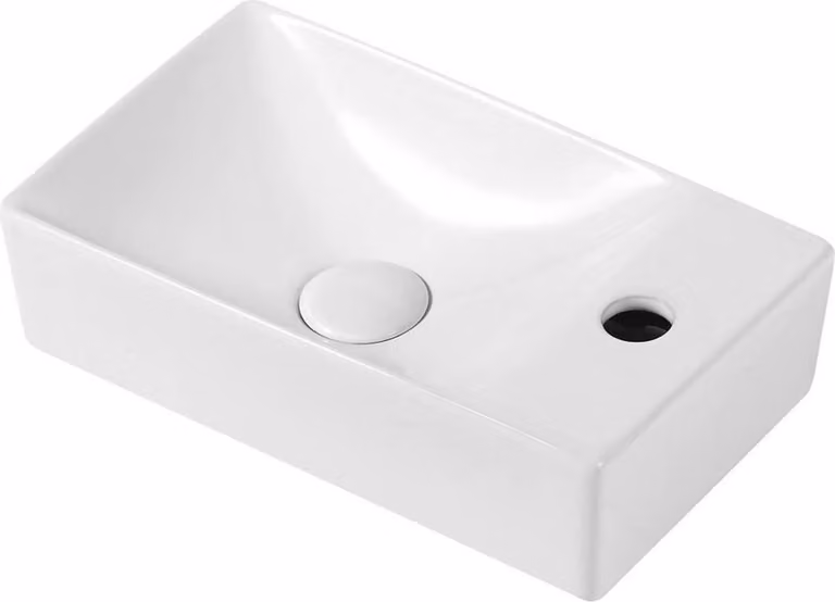 Design lavabo bagno ospiti Lavabo piccolo Lavabo per le mani Foro per rubinetto a destra