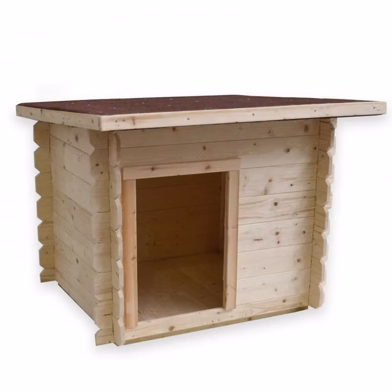 Cuccia Lilly Alce in legno di abete beige, impermeabile e isolata, L: 98 cm, P: 77 cm, H: 84 cm – 2