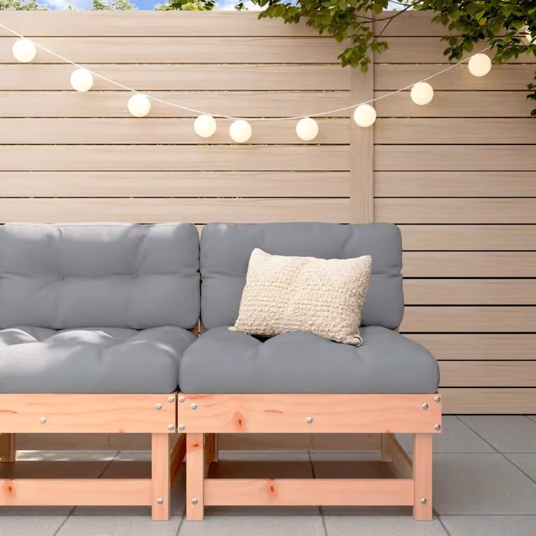 Divano centrale da giardino vidaXL in legno massello di Douglas, colore marrone o grigio