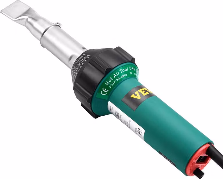 Saldatore ad aria calda per plastica 1600 W Pistola termica per PVC TPO vinile e 5 accessori