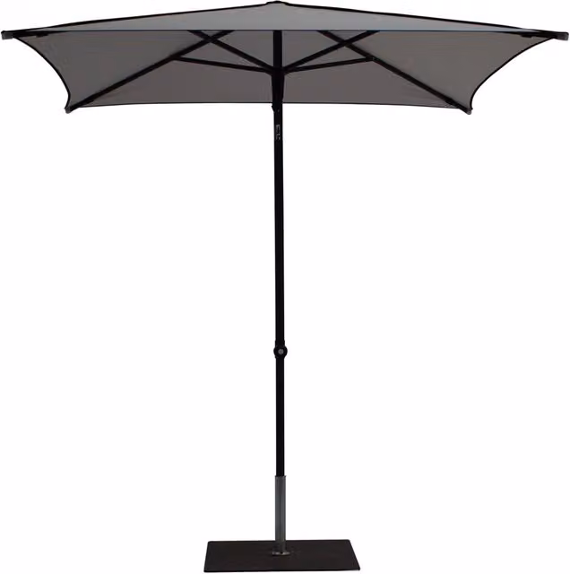 Ombrellone da Giardino 2x2 m Palo Ø38 mm in Alluminio Tessuto Dralon Acrilico Border Grigio