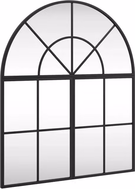 Specchio da Parete-Specchio a muro Nero 60x70 cm Arco in Ferro