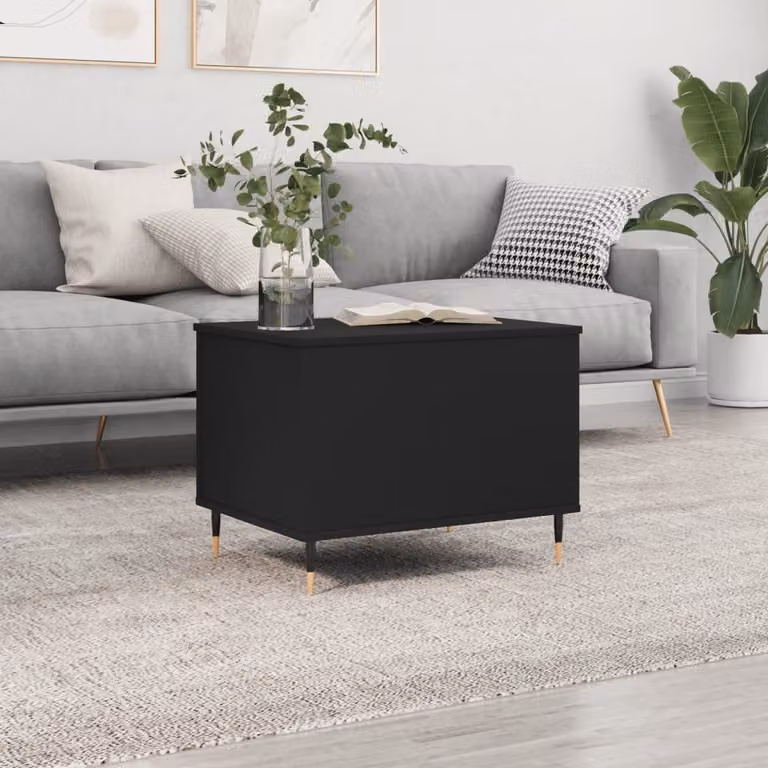 Maison Exclusive - Tavolino nero 60x44,5x45 cm Materiale ligneo