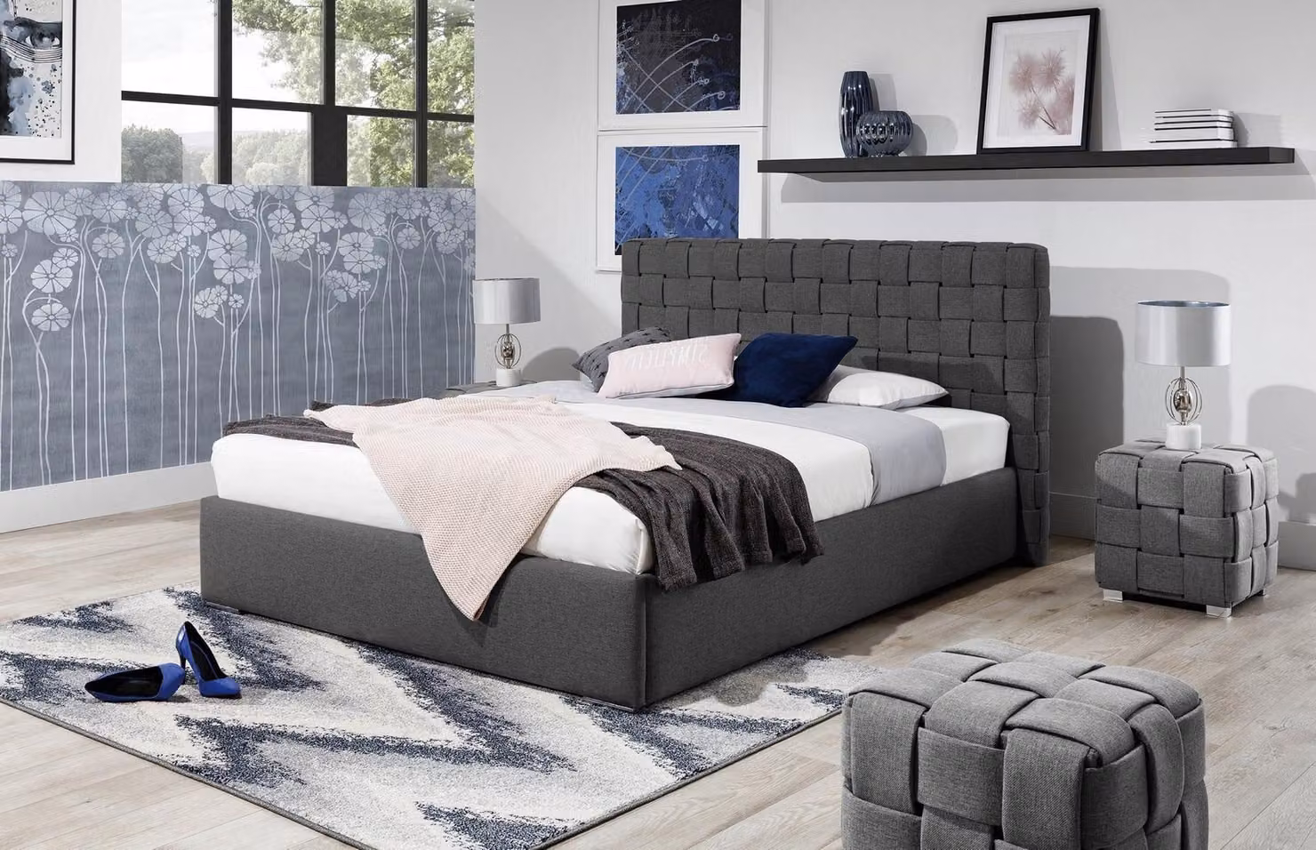 Bett Design Luxus Luxus Betten Textil Modernes Schlafzimmer 140/160/180 Neu130