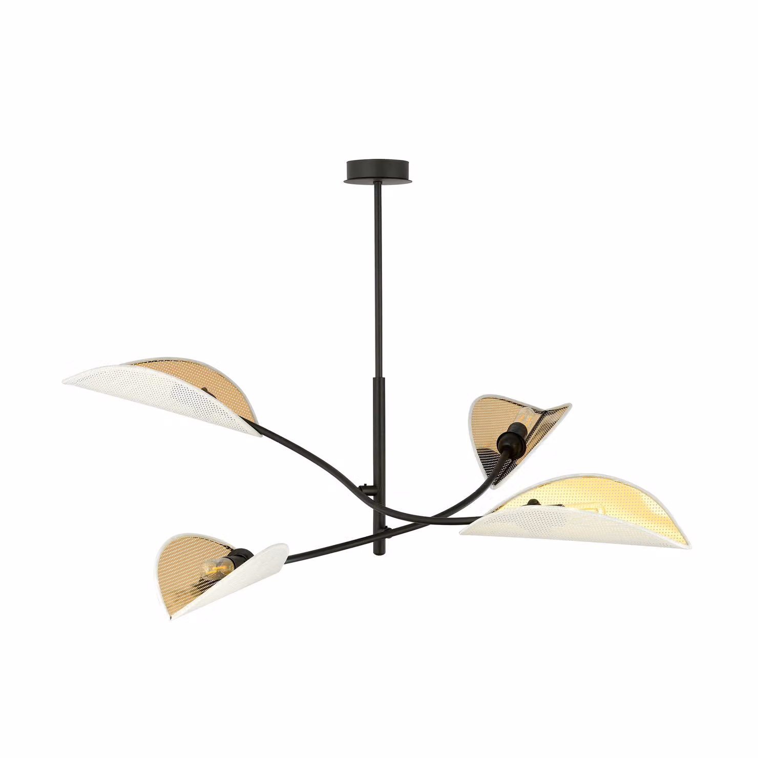 Lampada da soffitto Emibig 4xE14 40W LOTUS 4 BIANCO/ORO 1107/4