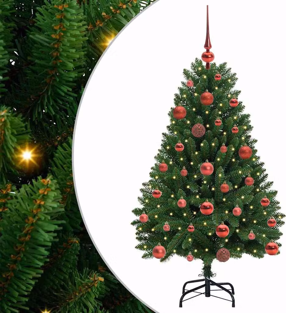 Albero di Natale artificiale Verde 120 cm PVC e Metallo