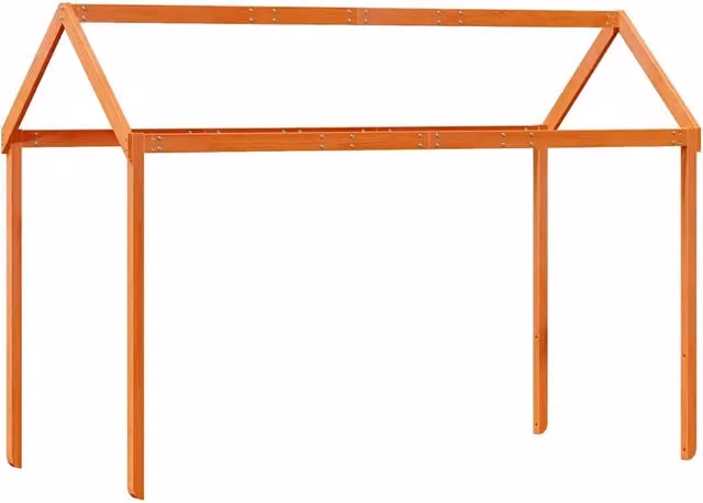 Tetto Letto Bambini DESIGN IN in Legno Massello di Pino Marrone Cera L: 95,5 cm, P: 217 cm, H: 159 cm CFW7831463