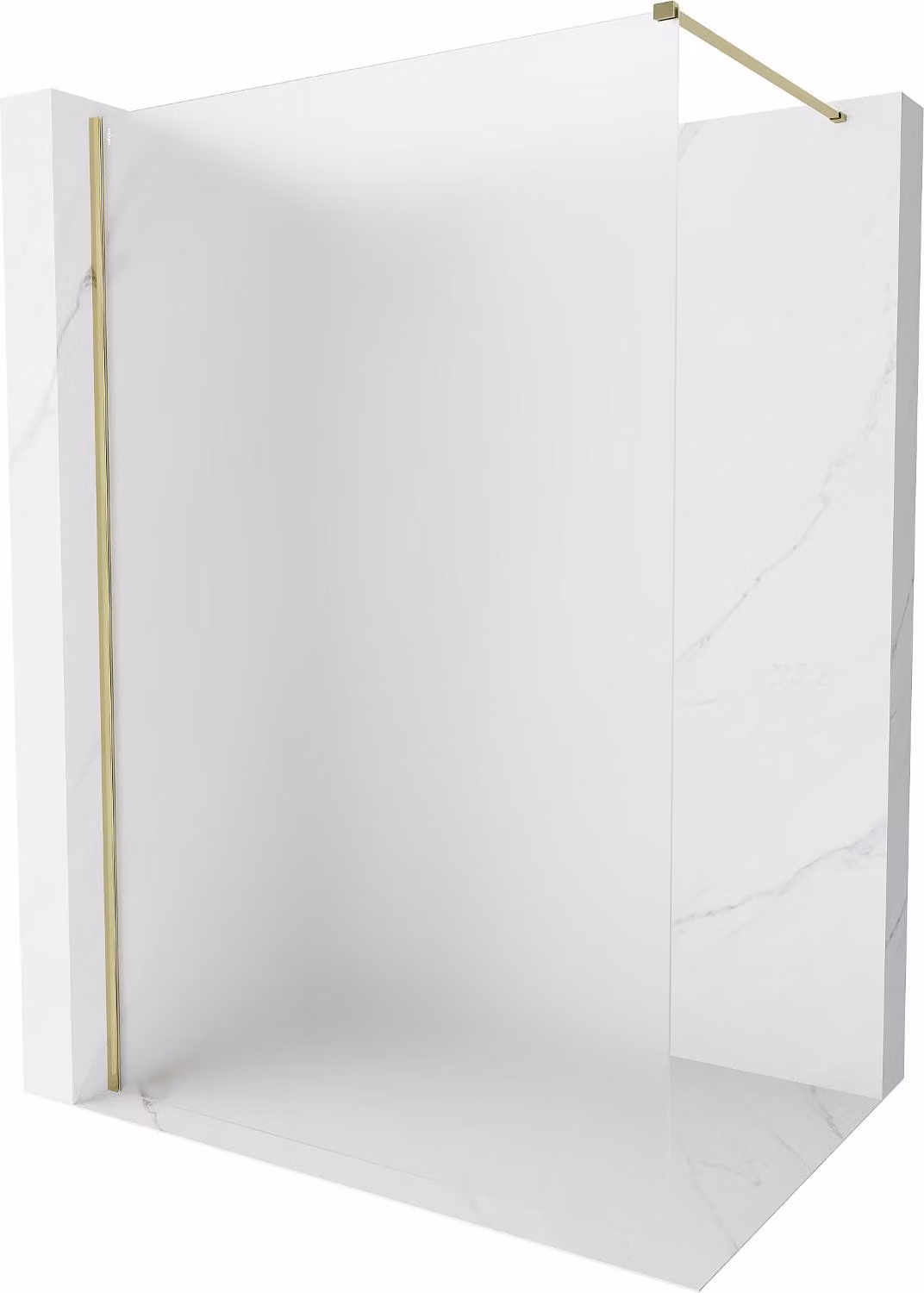 Mexen Kioto-X pannello doccia Walk-in 120 x 200 cm, ghiaccio 10 mm, oro - 800-120-101-50-30-X