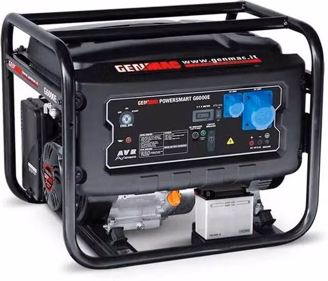 Gruppo Elettrogeno Genmac Powersmart 6kW G6000E ATS a Benzina Nero