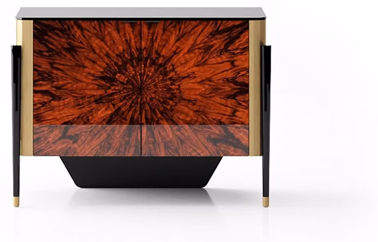 Elegante credenza in legno marrone per soggiorno, credenza di design