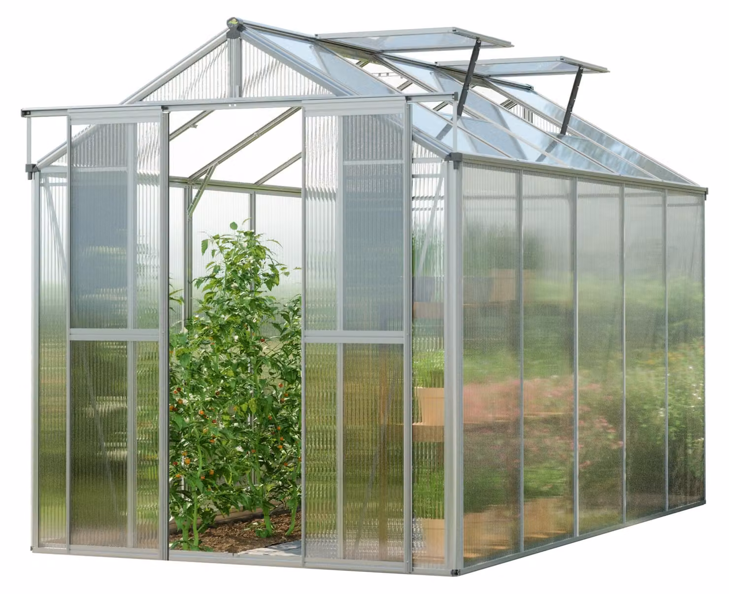 GFP Serra Picco 5 telaio in alluminio 179 x 322 cm pannelli di policarbonato di 8 mm