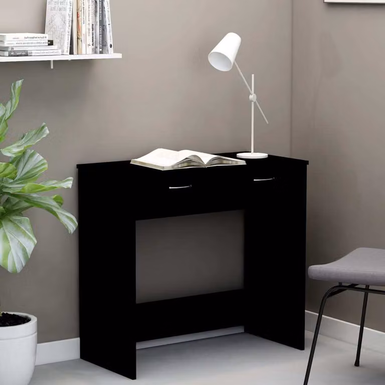 Maison Exclusive - Scrivania nera 80x40x75 cm Materiale ligneo